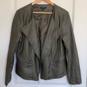 Alfani  Women’s Moto Jacket Olive Green L